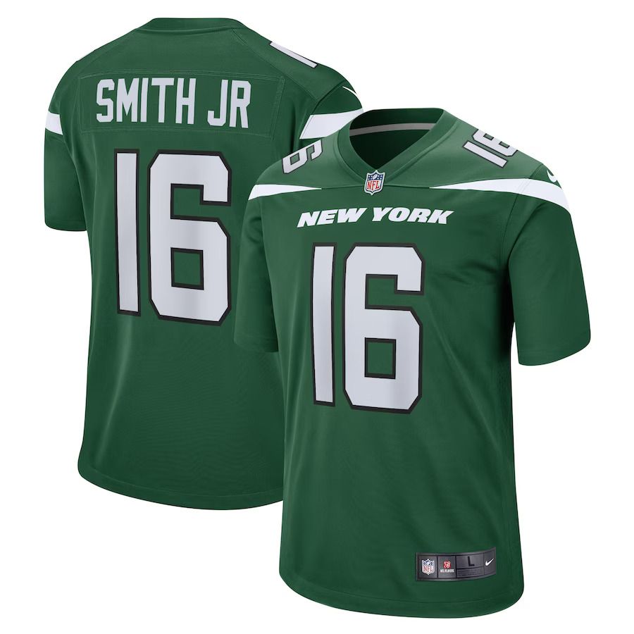 Men New York Jets 16 Jeff Smith Nike Gotham Green Player Game NFL Jersey